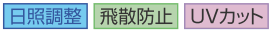 日照調整・飛散防止・ＵＶカット
